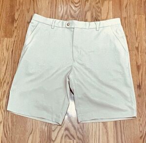 J. McLaughlin Khaki Flat Front Dress Shorts. Size 36. NWOT!